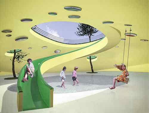 slide 1 - interior public space